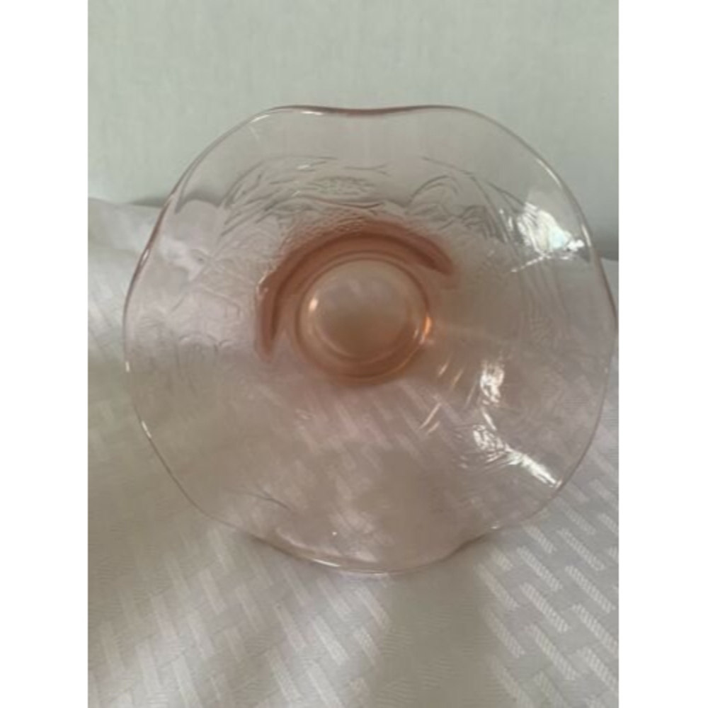 Fenton BLACKBERRY SPRAY Pink/ Dusty Rose Ruffled Vase/compote/hat